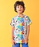 Anthrilo Half Sleeves Dogs Printed Tee - Multi Colour