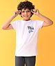 Anthrilo Half Sleeves Placement Text Printed  Tee - White