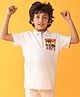 Anthrilo Half Sleeves Placement Printed Tee - White