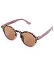 Kid-O-World Leopard Detailed Round Sunglasses - Light Pink