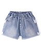 Kookie Kids Solid Shorts with Butterfly Applique - Blue