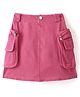 Kookie Kids Mid Thigh Length Solid Skirt - Fuchsia