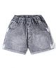 Kookie Kids Solid Shorts with Butterfly Applique - Black