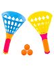WISHKEY Click and Catch Twin Ball Launcher Game with 3 Balls, Pop & Catch Ball Play Fun Boys & Girls, Indoor and Outdoor Ball Games for Kids, Assorted, 3+ Years (Pack of 1)