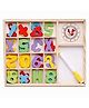 PLUSPOINT Wooden Number Counting Board Learn to Calculate Number with Write N Wipe White Board Computation Study Box Educational Basic Learning Maths kit for Kids Age 3+ (Computation-C)