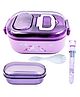 PLUSPOINT Stainless steel Lunch Box for kids Microwave Safe Insulated Tiffin Box Tableware Set Portable Containers Tiffin Box for School Boys, Girls (Unicorn-Purple)
