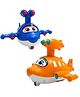 PLUSPOINT Toy Poli Helicopter and Plane Boys and Girls 2 Pieces Pressure Powered Press and go Toys Crawling Kids Toddler Helicopter and Plane Toy- Multi Color