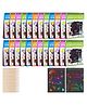 PLUSPOINT Scratch Note Books, 10 Pages Rainbow Scratch Art Book Magic Doodle Scratch Painting Sketch Art Drawing Notepads with Wooden Stylus for Kids Arts and Crafts Perfect Travel Activity (24)