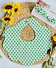Choko Baby Bib with Snap Button Closure & Matching Headband Set - Green