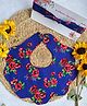 Choko Baby Bib with Snap Button Closure & Matching Headband Set - Blue