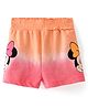 Babyhug Disney Cotton Knit Minnie Mouse Printed & Smock Detailed Above Knee Length Shorts - Multicolor