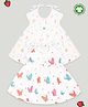 Kidbea Extra Soft Muslin Cotton Pack Of 2 Sleeveless Butterflies & Rainbow Assorted Print Dresses - Pink & Blue