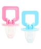 Joy Buzz Full Silicone Orthodontic Soother With Cover Pack Of 2-Blue & Pink