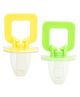 Joy Buzz Full Silicone Orthodontic Soother With Cover Pack Of 2-Yellow & Green