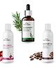 Aravi Organic Red Onion Shampoo Cold Pressed Castor Hair Oil  & Rosemary Essential Oil For Healthy Hair (Pack of 3)