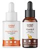 Aravi Organic Vitamin C Seum & Vitamin E Oil For Face BrighteningDark SpotsDull SkinUneven Skin Tone (Pack of 2)