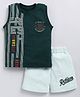 CUTOPIES Cotton Fresh Text Printed Tee & Shorts Set - Bottle Green