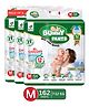 BUMMY PANTS Baby Diapers - Ultra Dry & Comfortable with 5D Cross Core Technology, 360° Soft Elastic Waistband & Up to 12-Hour Absorption | M | Pack of 3 | 162 Pieces