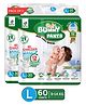 Bummy Pants Baby Diapers - Soft & Baby Diapersable with 5D Cross Core Technology, 360° Soft Elastic Waistband & Up to 12-Hour Absorption | L (9-14 KG) | Pack of 2 | 60 Pieces