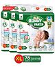BUMMY PANTS Baby Diapers - Ultra Dry & Comfortable with 5D Cross Core Technology, 360° Soft Elastic Waistband & Up to 12-Hour Absorption | XL | Pack of 3 | 78 Pieces