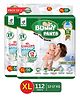 BUMMY PANTS Baby Diapers - Ultra Dry & Comfortable with 5D Cross Core Technology, 360° Soft Elastic Waistband & Up to 12-Hour Absorption | XL | Pack of 2 | 112 Pieces