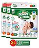 BUMMY PANTS Baby Diapers - Ultra Dry & Comfortable with 5D Cross Core Technology, 360° Soft Elastic Waistband & Up to 12-Hour Absorption | XL | Pack of 3 | 168 Pieces