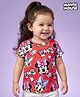 Babyhug Disney 100% Cotton Knit Half Sleeves T-Shirt with Minnie Mouse Print - Red
