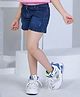 Peppermint Cotton Mild Distressed Shorts - Blue