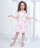 Peppermint Half Puffed Sleeves Floral Printed Dress - White
