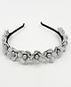 Lime By Manika Glam Flowers Embellished Tiara Hair Band - Silver