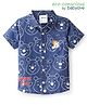 Babyoye Disney Cotton Woven Half Sleeves Shirt with Winnie The Pooh Print - Navy Blue