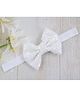 Little Miss Cuttie Bow Sequin Embellished Headband - White