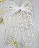 Little Miss Cuttie Lace Detailed Bow - White