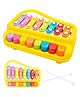 Oskart 2 in 1 Piano Xylophone Musical Instrument with 8 Key Scales (Assorted colour)