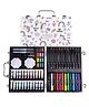 Oskart Painting Set in Portable Briefcase with Markers, Chalks, Pencils, Paints 128 Pieces - White