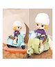 Oskart Sparkling Scooter Cute babydoll stunt doll With Light and Sound toys for kids Dynamic, Imaginative Play
