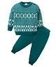 Babyhug Knitted Full Sleeves Pullover Sweater Set with Aztec Design  - Green