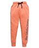 Forever Kids Cotton Looper Text Printed Track Pant - Orange