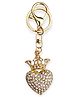 TERA 13 Crystal Crown Heart Shape Keychain for your fashionable girl,Assorted colour-1Pcs