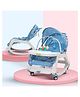 Baybee 5 in 1 Baby Rocker and Booster Seat for Babies with Multi Position Recline | Rocking Chair for Kids with Hanging Toys, Music | Baby Dining Seat (Blue)