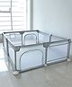 Smart Portable with Safety Lock Playpen with Play Gate Fence- Light Grey