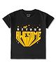 Luke and Lilly Half Sleeves Beyond Awesome Text Printed Tee - Black