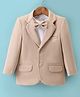 Mark & Mia Full Sleeves Blazer & T-Shirt  with Attached Bow Detailing - Beige