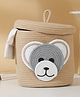 Hosta Homes Pure Cotton Cartoon Face Hand Woven Laundry Hamper With Cover Brown