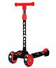 Kidsmate Rider Pro Kick Scooter 3-Wheel Skating Scooter for Boys & Girls, Ages 6-12, with PU Light-Up LED Wheels, 5-Level Adjustable Height, and Easy Fold Design (Black)