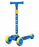 Kidsmate Rider Pro Kick Scooter 3-Wheel Skating Scooter for Boys & Girls, Ages 6-12, with PU Light-Up LED Wheels, 5-Level Adjustable Height, and Easy Fold Design (Blue)
