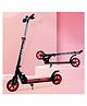 Kidsmate Street Rider Kick Scooter for Kids for Age 6-13 Years |2 Wheel Scooter, Foldable Design, 3  Adjustable Height Option with Rear Braking|Attractive Light up Wheels | Max User Weight  50kg  - Black/Orange
