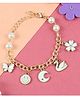 Asthetika Multi Charms Chain Bracelet - White
