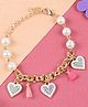 Asthetika Hearts Chain Bracelet - White