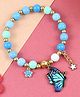 Asthetika Butterfly Charm Beaded Bracelet - Blue